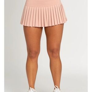 Peach Golden Hinge Pleaded Skirt